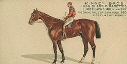 1889 Kinney Brothers Famous American Running Horses (N229) #NNO Luke Blackburn Front
